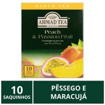 Chá Inglês Ahmad Tea, 10 Saquinhos, Pêssego E Maracujá Chá Inglês Ahmad Tea, 10 Saquinhos, Pêssego E Maracujá