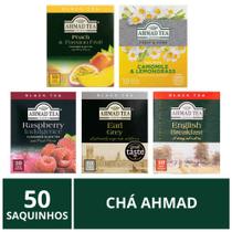 Chá Inglês Ahmad Tea, 5 caixas com 10 saquinhos Chá Inglês Ahmad Tea, 5 caixas com 10 saquinhos