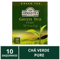 Chá Inglês Ahmad Tea, Verde Pure, 10 saquinhos Chá Inglês Ahmad Tea, Verde Pure, 10 saquinhos