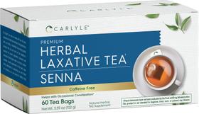 Chá Laxante de Ervas Carlyle - 60 Sachês de Chá de Folha de Senna Sem Cafeína