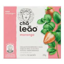 Chá Leão 20g - Morango - Com 10 Saquinhos