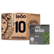Chá Leão - Chá Preto com 10 Sachês - Kit Com 10 Caixas 100 Sachês