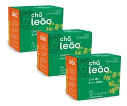 Chá Leão Erva-doce Em Sachê 30g 15 U Kit 3