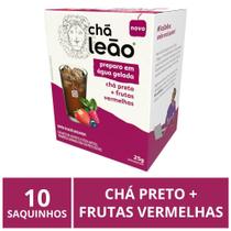 Chá Leão Gelado, 10 Saquinhos, Preto E Frutas Vermelhas