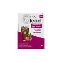 Chá Leão Gelado Chá Preto e Frutas Vermelhas Com 10 Sachês Chá Leão Gelado Chá Preto e Frutas Vermelhas Com 10 Sachês