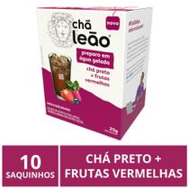 Chá Leão Gelado, Preto e Frutas Vermelhas, 10 saquinhos