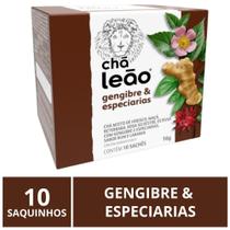 Chá Leão, Gengibre E Especiarias Premium, 10 Saquinhos