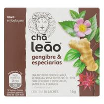 Chá Leão Gengibre & Especiarias Em Sachê 16 G 10 U Chá Leão Gengibre & Especiarias Em Sachê 16 G 10 U