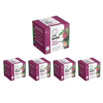 Chá Leão Hibisco, Rosa Silvestre & Amora 16g 10un Kit 5