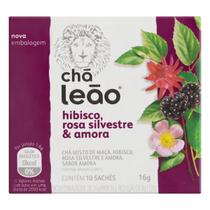 Chá Leão Hibisco, Rosa Silvestre & Amora Em Sachê 16 G 10 U Chá Leão Hibisco, Rosa Silvestre & Amora Em Sachê 16 G 10 U