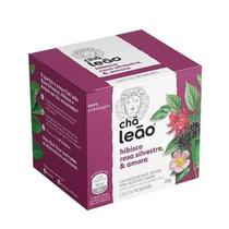 Chá Leão Hibisco, Rosa Silvestre e Amora 10 sachês de 1,6g - Chá Leão