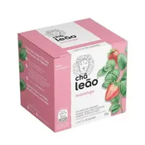 Chá Leão Morango 10 sachês de 1,6g - Chá Leão