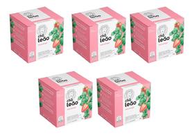 Chá Leão Morango Em Sachê 20g 10 U Kit 5 Chá Leão Morango Em Sachê 20g 10 U Kit 5