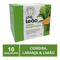 Chá Leão Premium, Cidreira, Laranja E Limão, 10 Saquinhos.