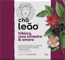 Chá Leão Premium - Hibisco, Rosa Silvestre e Amora 10 Sachês