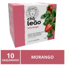 Chá Leão Premium, Morango, 10 saquinhos Chá Leão Premium, Morango, 10 saquinhos