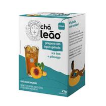 Chá Leão sabor Ice Tea e Pessêgo 10 sachês de 2,5g - Chá Leão