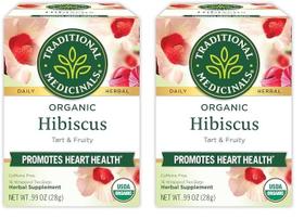 Chá, medicamentos tradicionais, hibisco orgânico, 16 saquinhos de chá x2 Chá, medicamentos tradicionais, hibisco orgânico, 16 saquinhos de chá x2
