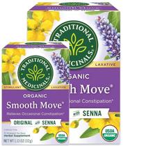 Chá medicinal tradicional orgânico Smooth Move 32 saquinhos de chá x2 Chá medicinal tradicional orgânico Smooth Move 32 saquinhos de chá x2