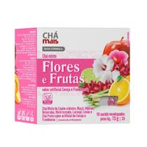 Chá misto Flores e Frutas sabor Cereja e Framboesa Cx. com 10 Sachês Vegano