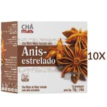 Chá Misto Mate Tostado com Anis-Estrelado Vegano Cx. com 10 Sachês Kit 10 Chá Misto Mate Tostado com Anis-Estrelado Vegano Cx. com 10 Sachês Kit 10