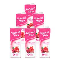 Chá Natural Tea Hibisco Romã e Goji Berry 1l 6 Unidades