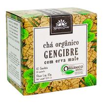 Chá Orgânico Gengibre C/ Erva Mate 10 Sachês Kampo De Ervas