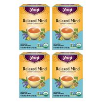 Chá orgânico Relaxed Mind Tea Yogi 64 sacos, mistura de ashwagandha
