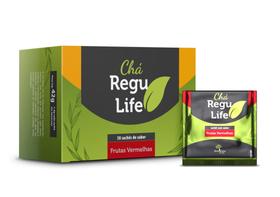 Chá regu life 30 sachês sabor frutas vermelhas - diurético e digestivo - bem estar life