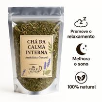 Chá Relaxante Natural Calma Interna 40g Mistura Natural com Lavanda Camomila e Capim Limão