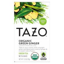 Chá TAZO: Gengibre verde orgânico com cafeína, 16 sacos
