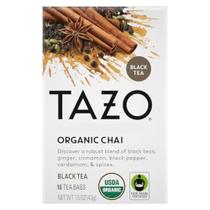 Chá TAZO Organic Chai Black Cafeinado 16 sacos