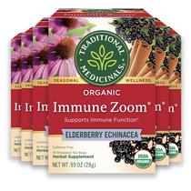 Chá Traditional Medicinals Immune Zoom Sabugueiro Equinácea 48 Sachês Chá Traditional Medicinals Immune Zoom Sabugueiro Equinácea 48 Sachês