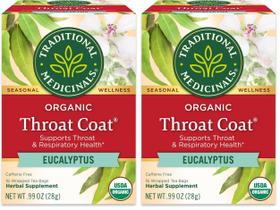 Chá Traditional Medicinals Throat Coat Eucalipto 16 Sachês x 2 Chá Traditional Medicinals Throat Coat Eucalipto 16 Sachês x 2