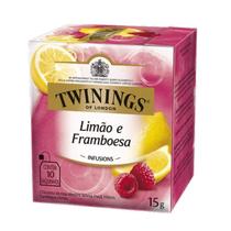 Chá Twinings 10 Unidades Sabor Limão e Framboesa Chá Twinings 10 Unidades Sabor Limão e Framboesa