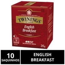 Chá Twinings, Caixa 10 Saquinhos, Chá English Breakfast