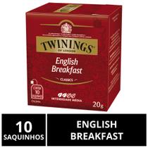 Chá Twinings, Chá English Breakfast, Caixa 10 Saquinhos