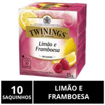 Chá Twinings, Chá Limão e Framboesa, Caixa com 10 Saquinhos