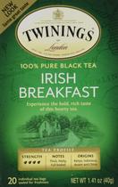 Chá Twinings Irish Breakfast Preto 20 Saquinhos Pacote com 3 Chá Twinings Irish Breakfast Preto 20 Saquinhos Pacote com 3