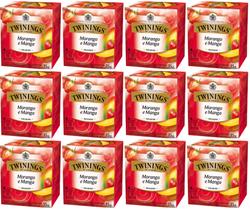 Chá Twinings Morango e Manga Kit 12 Caixas 10 Un 120 Sachês