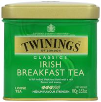 Chá Twinings of London Irish Breakfast 100g em Lata de Chá Solto