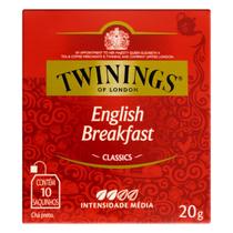 Chá Twinings Preto English Breakfast 10 sachês
