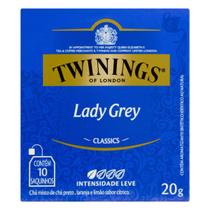 Chá Twinings Preto Lady Grey 10 sachês