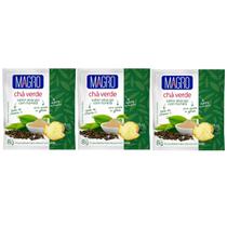 Chá Verde Abacaxi C Hortelã Zero Açucar Diet Natural Kit 3 Fonte de Vitamina C 8g Magro