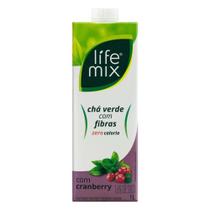 Chá verde com cranberry com fibras - life mix - 1l