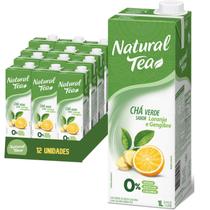 Chá Verde Com Laranja & Gengibre Natural Tea 1L 12 Litros