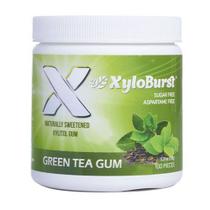 Chá verde de goma de xilitol 100 unidades da Xyloburst (pacote com 6)