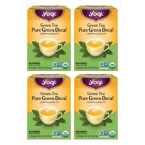 Chá verde descafeinado puro Yogi Tea 16 sacos por pacote (4 pacotes) Orgânico e descafeinado Promove a saúde geral e fornece antioxidantes