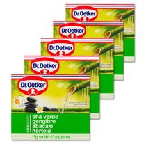 Chá Verde Dr. Oetker Gengibre Abacaxi Hortelã Kit 5 Caixas