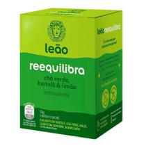 Chá Verde Leão Reequilibra Hortelã e Limão Sachê 18g